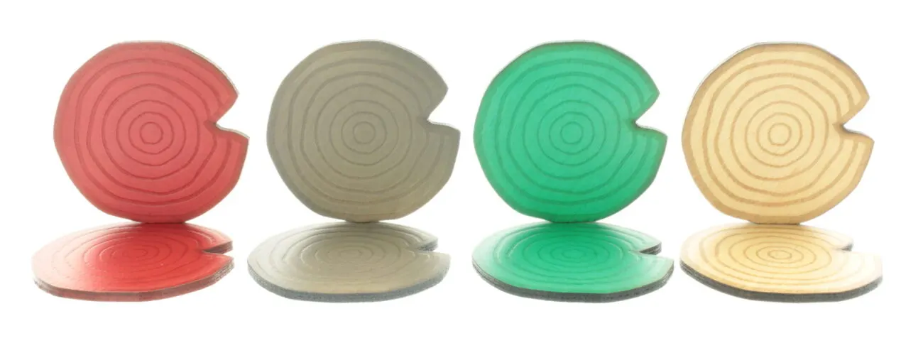 quatre sous-verres différents